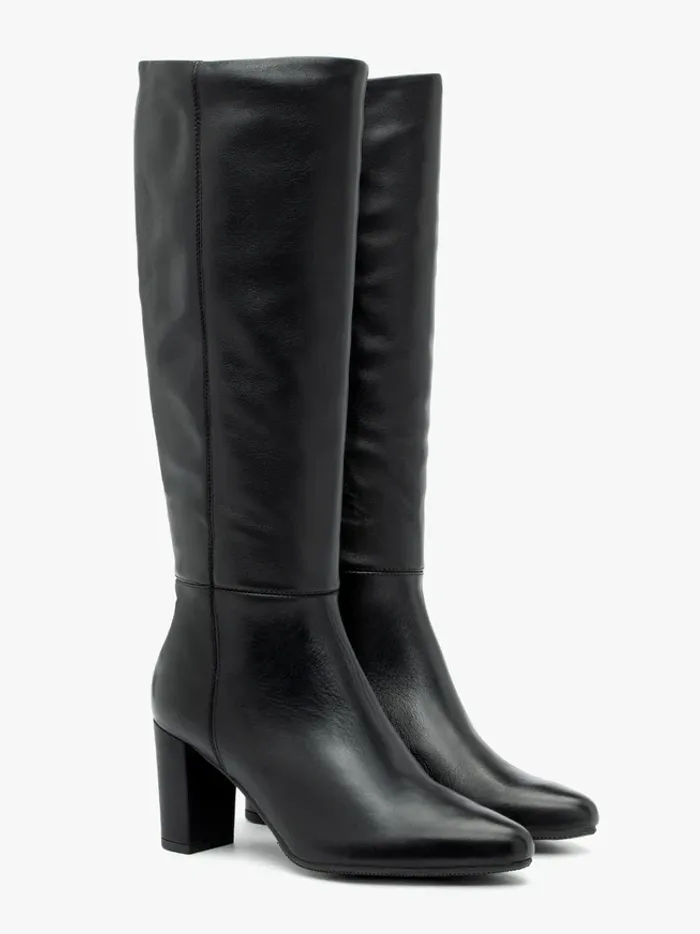 Black Leather Women’s Knee Boots