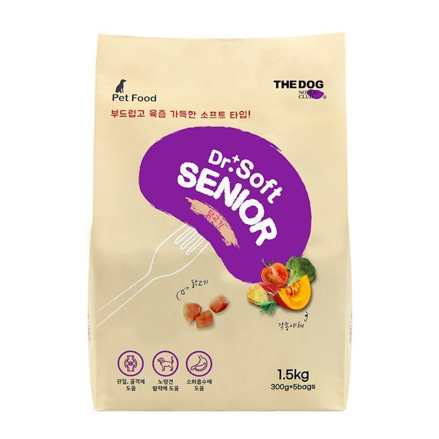 Dr. Soft Senior - Тахианы махтай зөөлөн хоол 1,5 кг Хөгшин нохойд зориулсан