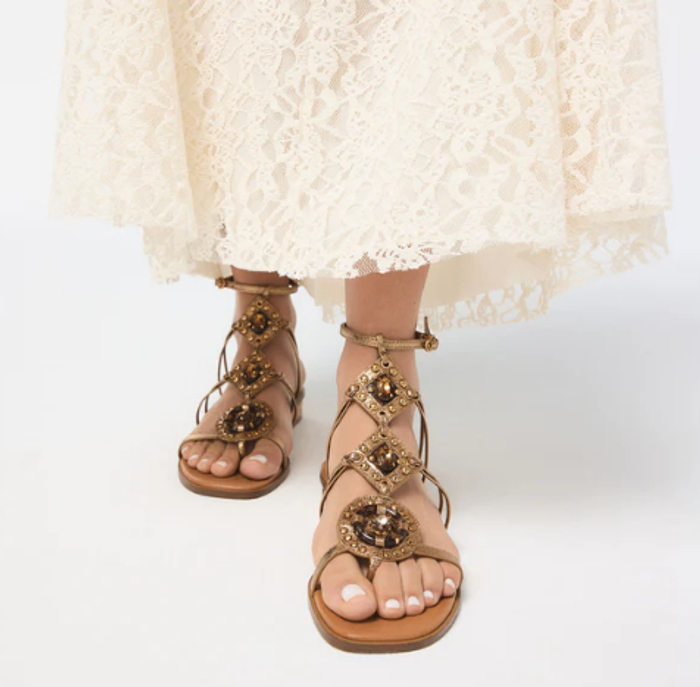 SANDJEWEL-711-GOLD-L Cas Sandals