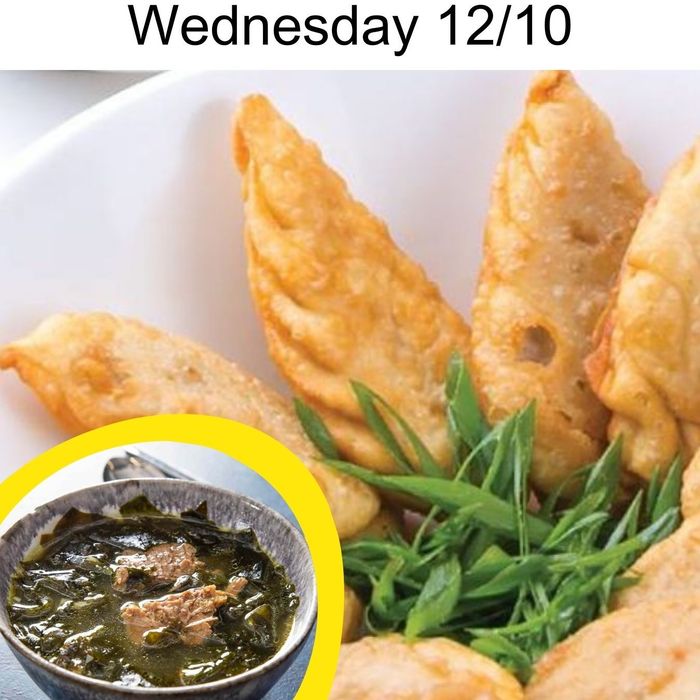 ҮХРИЙН МАХТАЙ МИНИ ХУУШУУР + МИЁГТОЙ ШӨЛ/ BEEF MINI KHUUSHUUR + SEAWEED SOUP