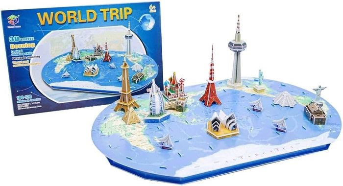 3D puzzle World trip