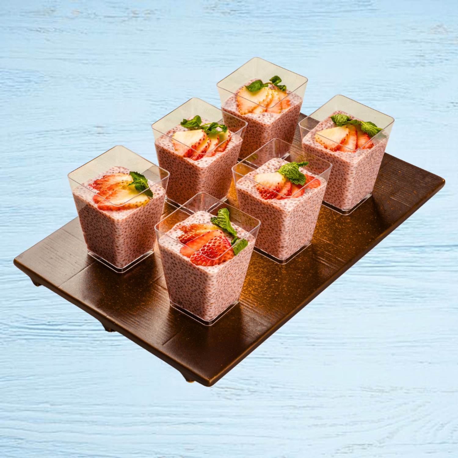 Strawberry chia pudding cup 