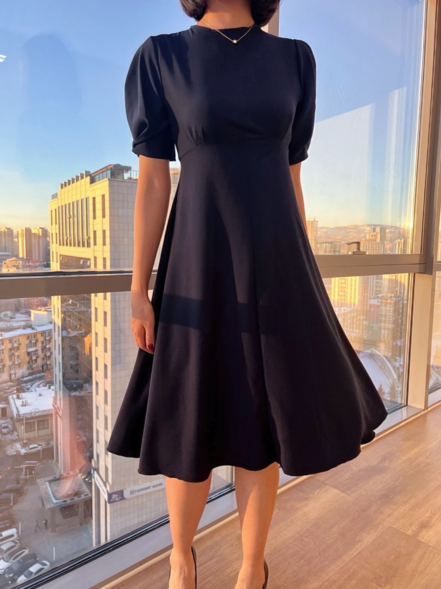 A - line dress /хар хөх/