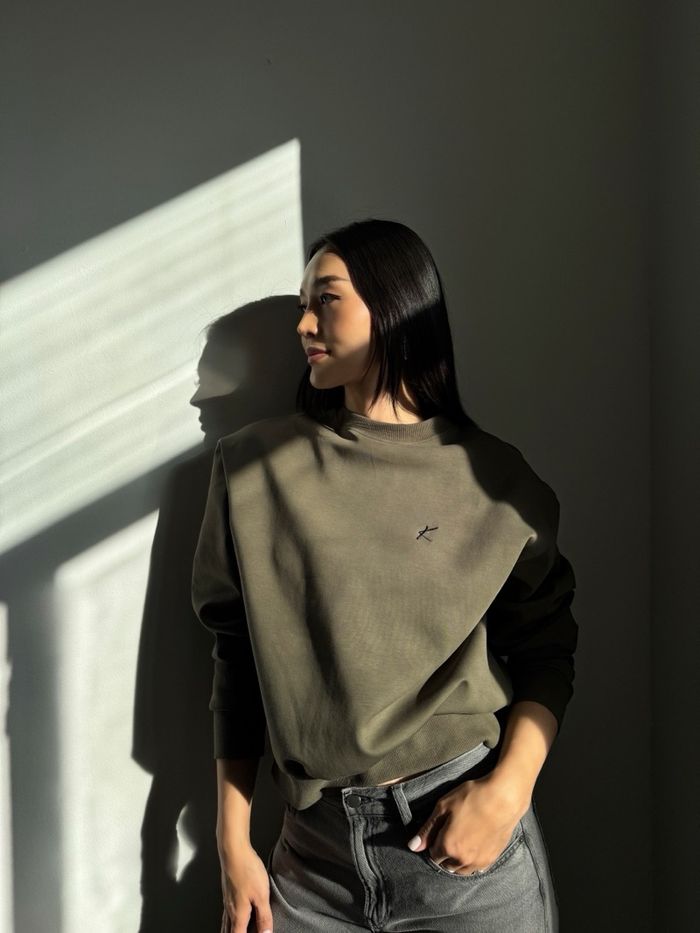 Olive green sweatshirt