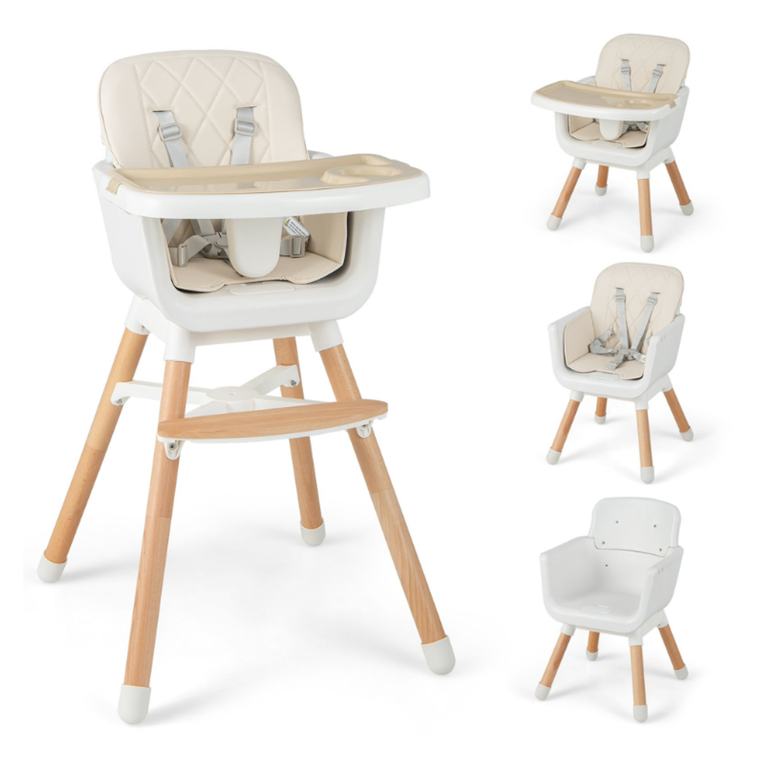 Модон хоолны ширээ, 6+ сар - Beige