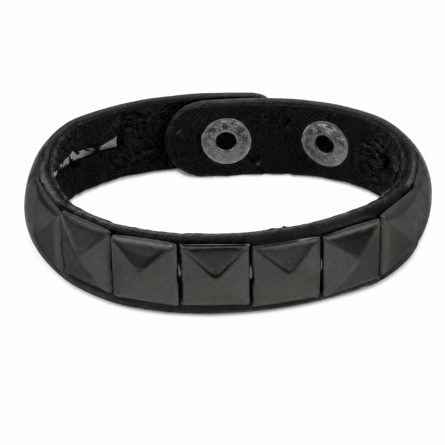 Black Single-Row Studded Cuff