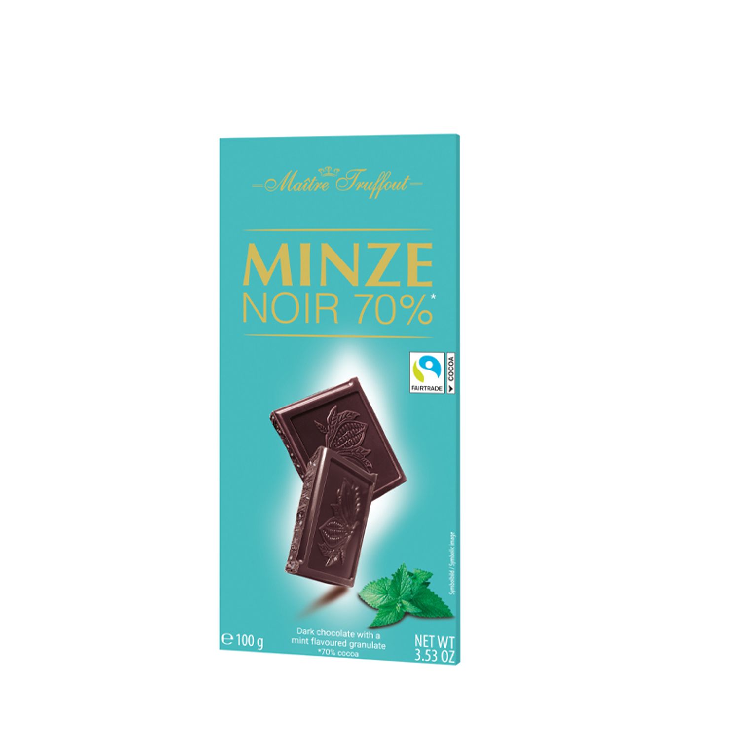 Гаатай шоколад Dark chocolate 70% with mint flavour 100g