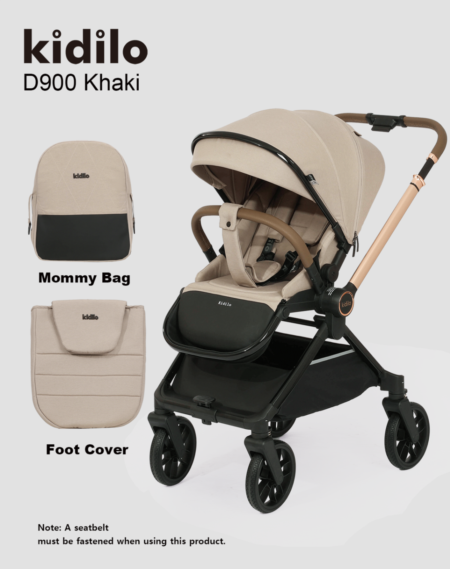 Kidilo D900 хүүхдийн тэрэг + хөлийн хучлага + цүнх
