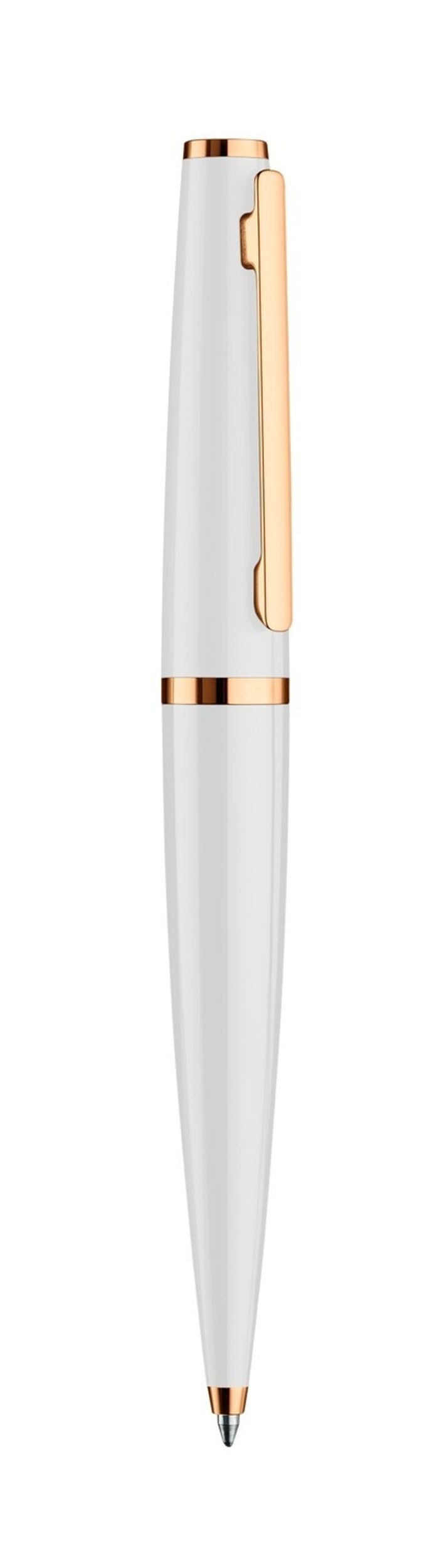 Otto-Hutt Design 06 Ballpoint pen, white shiny, fittings roségold plated