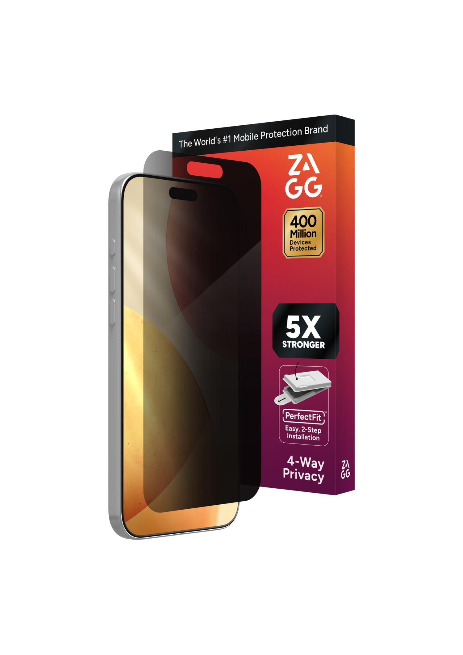 17 Pro Max Zagg 4-way privacy 5x stronger