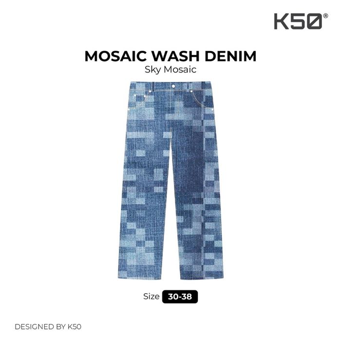 Mosaic Washed Denim / light blue