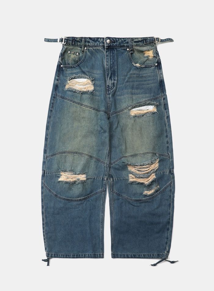 Fallout Convex Denim Pants - Black -Copy