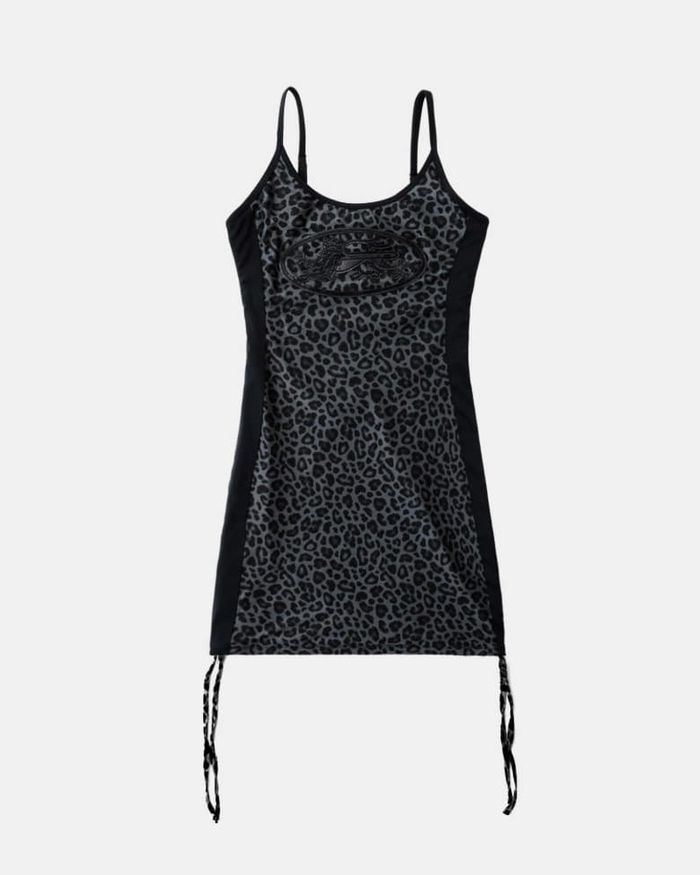 Mystic String Mini Dress - Black Leopard