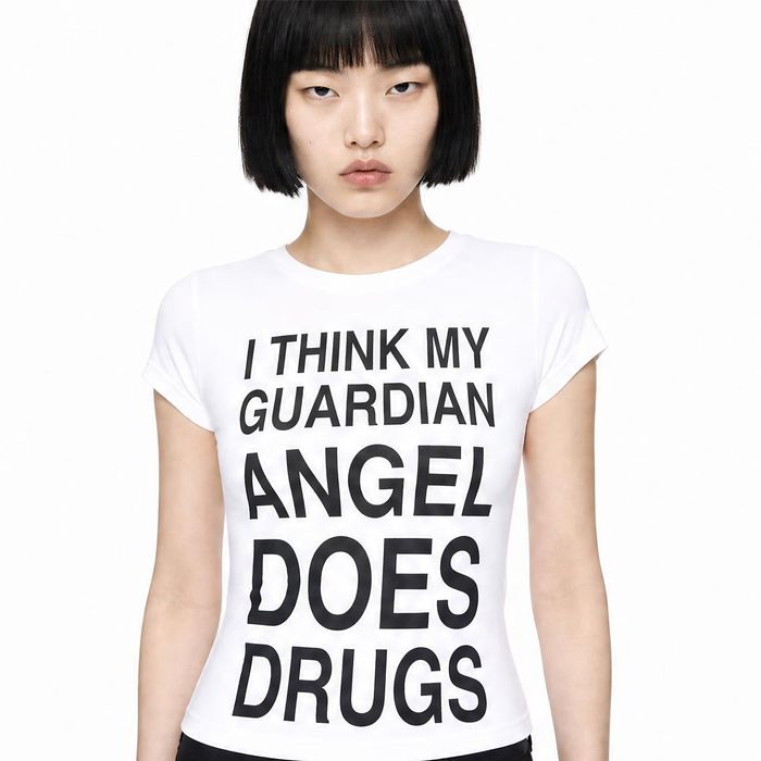 Angel Slogan Baby Tee