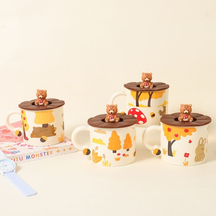 350ml/11.83fl.oz. Cartoon Bear Basic Ceramic Cup