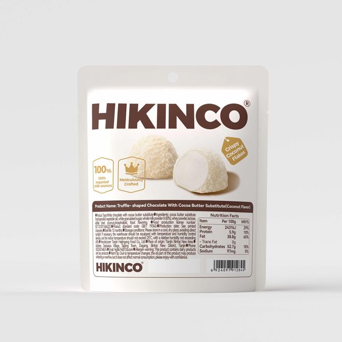 Шоколад Труфел Hikinco /коконат/ 60гр