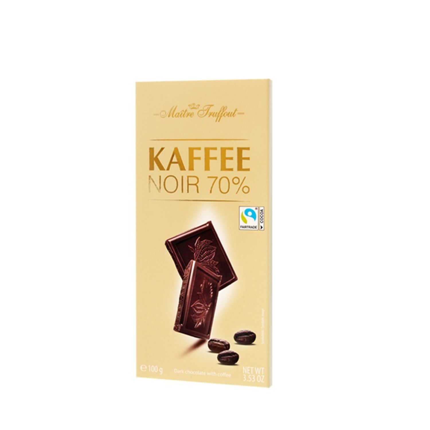Кофетой шоколад Dark chocolate 70% with coffee 100g