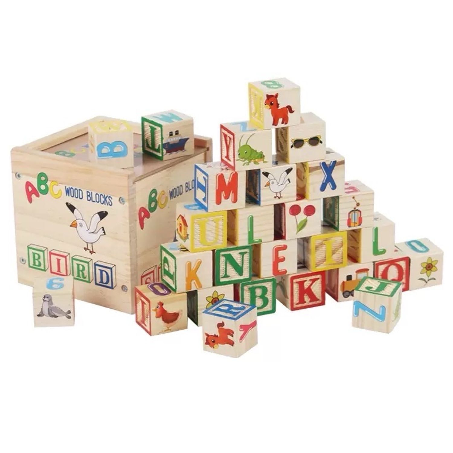 Англи үсэг, тоо нүдлэх модон бло