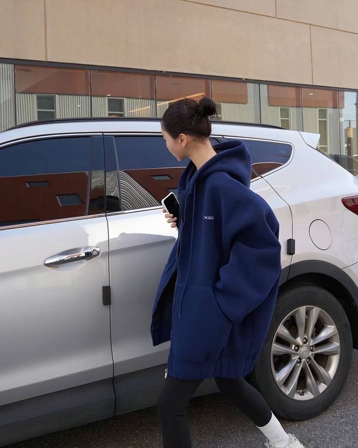 24 fw fleece storm hoodie zip-up