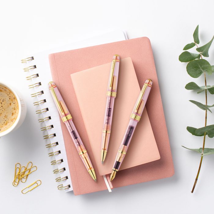 Bailey Light™ Translucent Pink Sapphire Resin Rollerball Pen