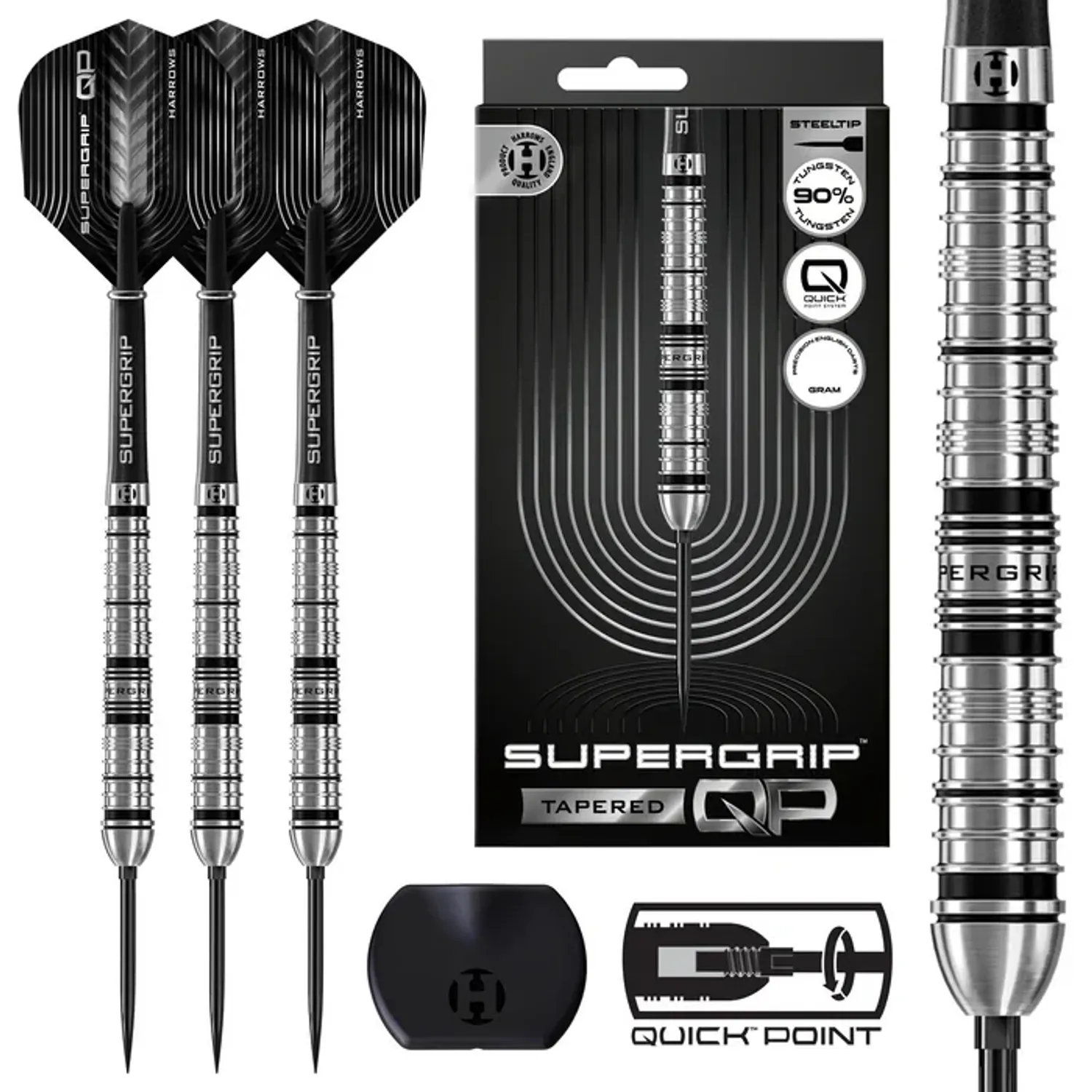 HARROWS Supergrip QP Tapered 90% Quick Point Darts