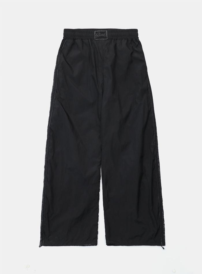 Dark Billy Nylon Curved Track Pants - Black