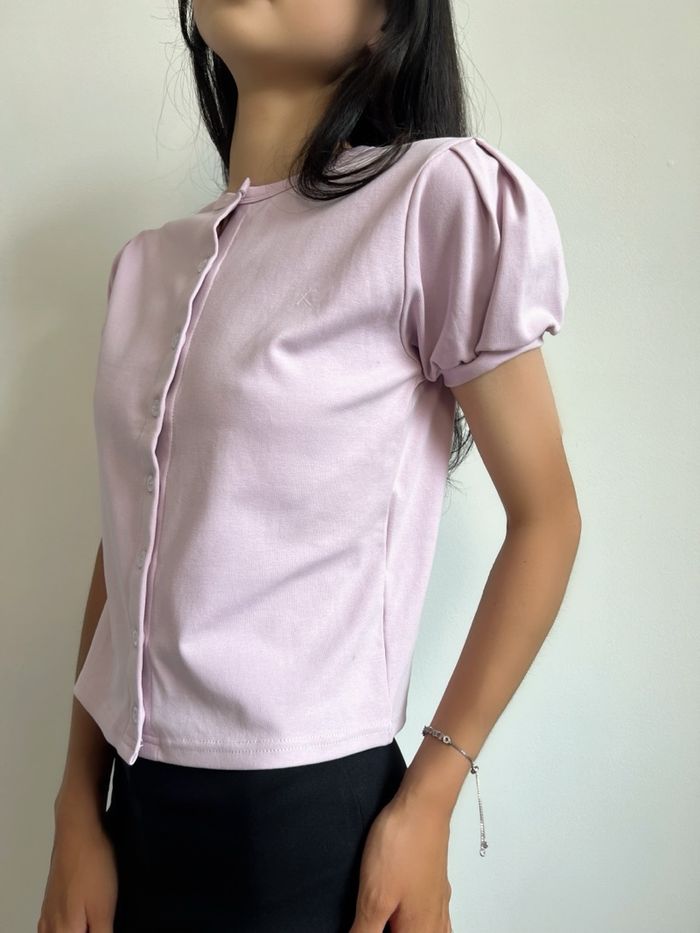 Puff sleeve cardigan