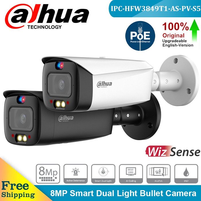 8MP Smart Dual Light IP camera from the WizSense 3 Tioc Series 