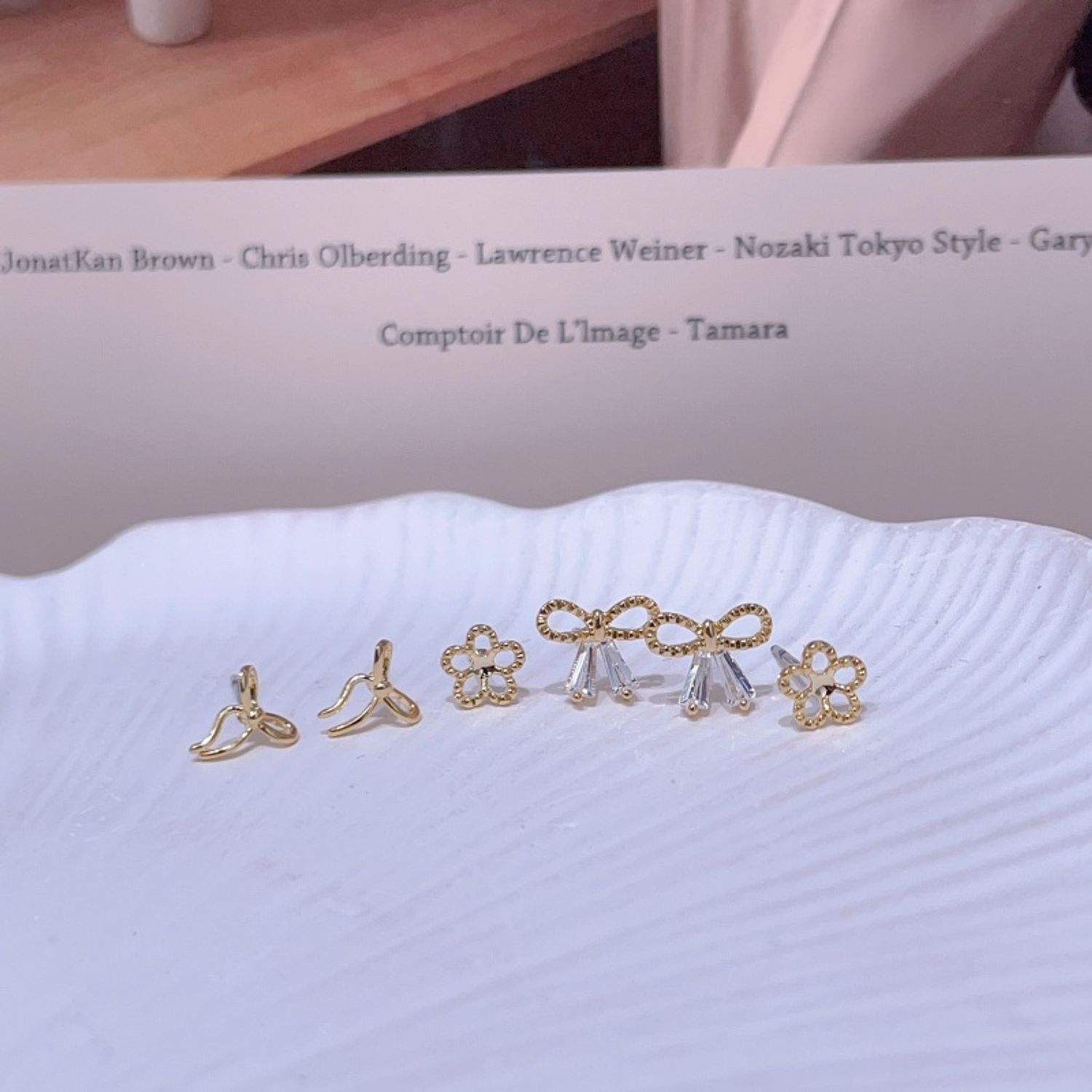 Bowknot Flower Stud Earrings 3Pairs