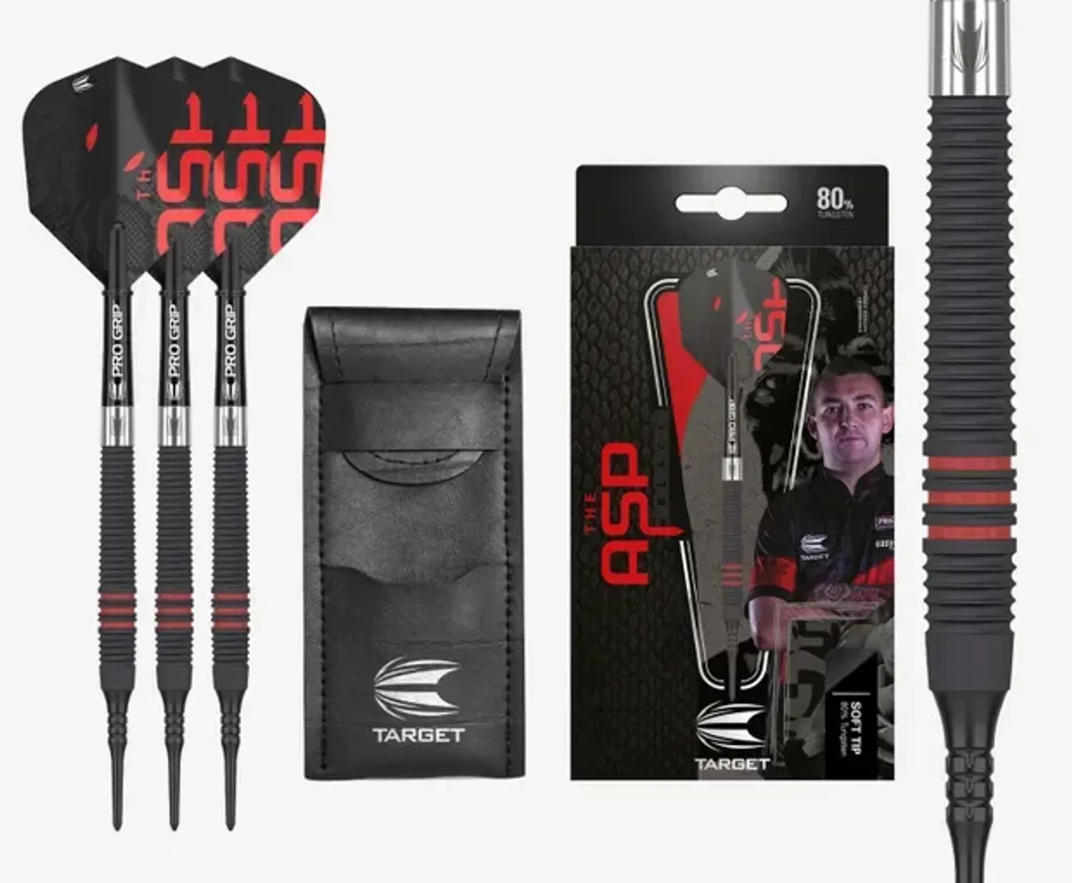 Target Nathan Aspinall 80% Black 18G Soft Tip