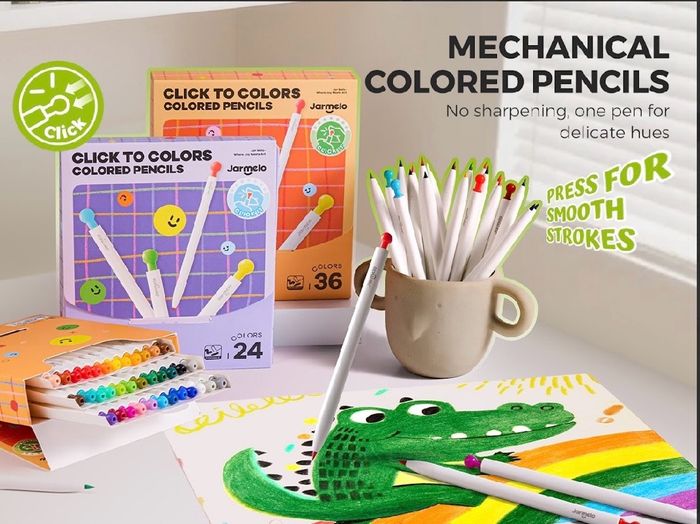 Click to Colored Pencil 24 -Дардаг арилдаг будгын харандаа 24ш 