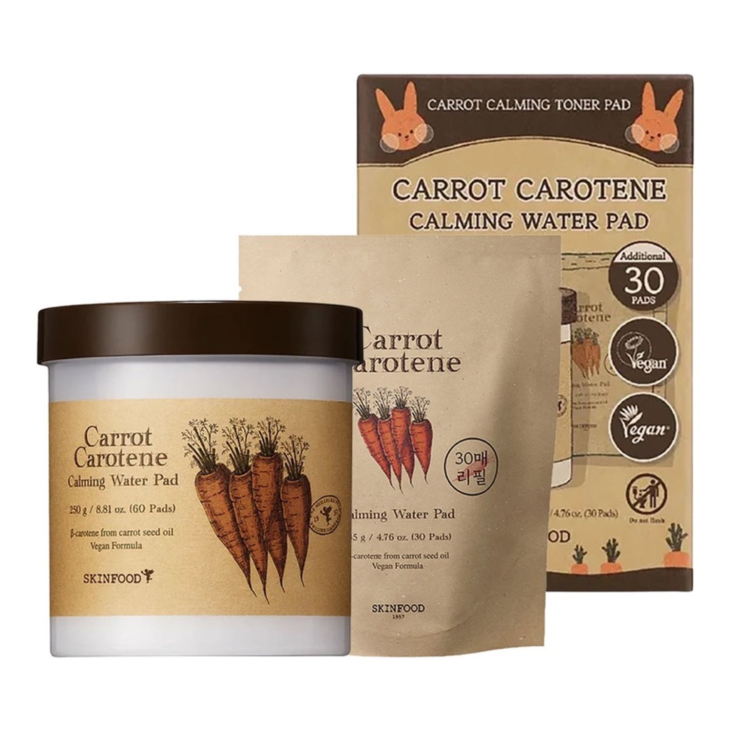 CARROT CAROTENE CALMING WATER PAD Special Plus Set 90 Pads