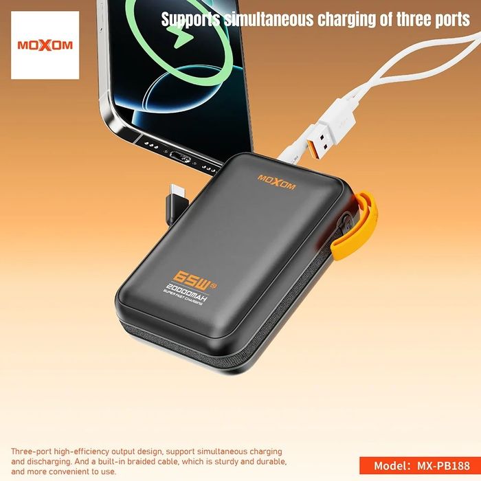 Moxom PB188 Хурдан Цэнэглэх Зөөврийн Power Bank