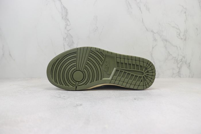 Air Jordan 1 X Travis Scott Olive Sneakers