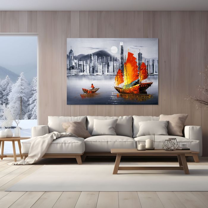 Хонг Конгийн боомт завины тосон зураг