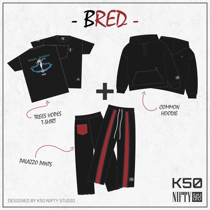 Bred Set | Hoodie + Pants + Polo