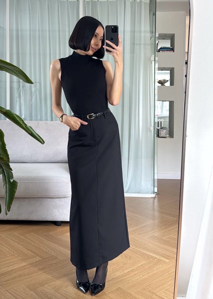Black suit skirt