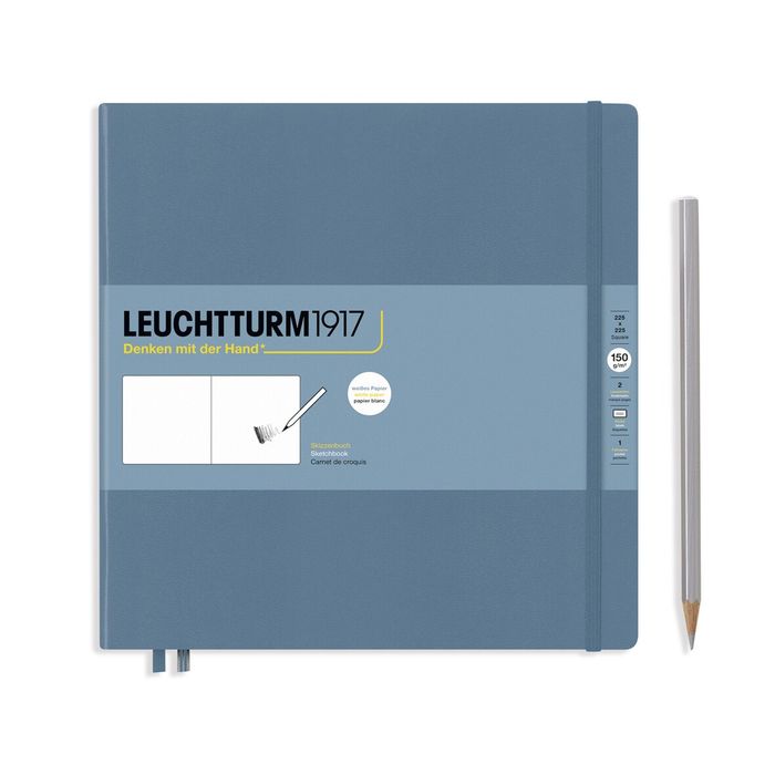 Stone Blue, Sketchbook Square, 112 pages, 150g/m² paper, plain