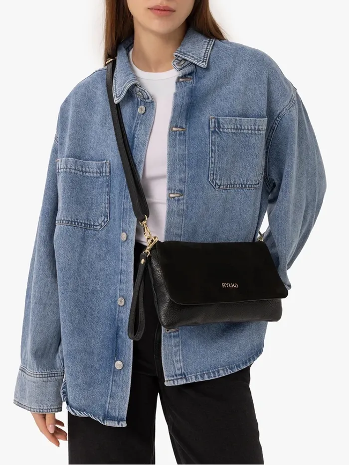 A small black handbag