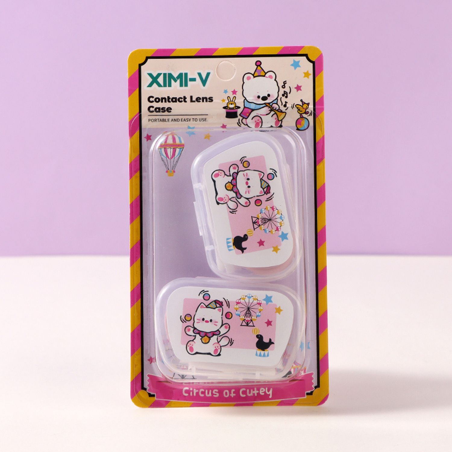 Circus Kitten Contact Lens Case 2 PCS