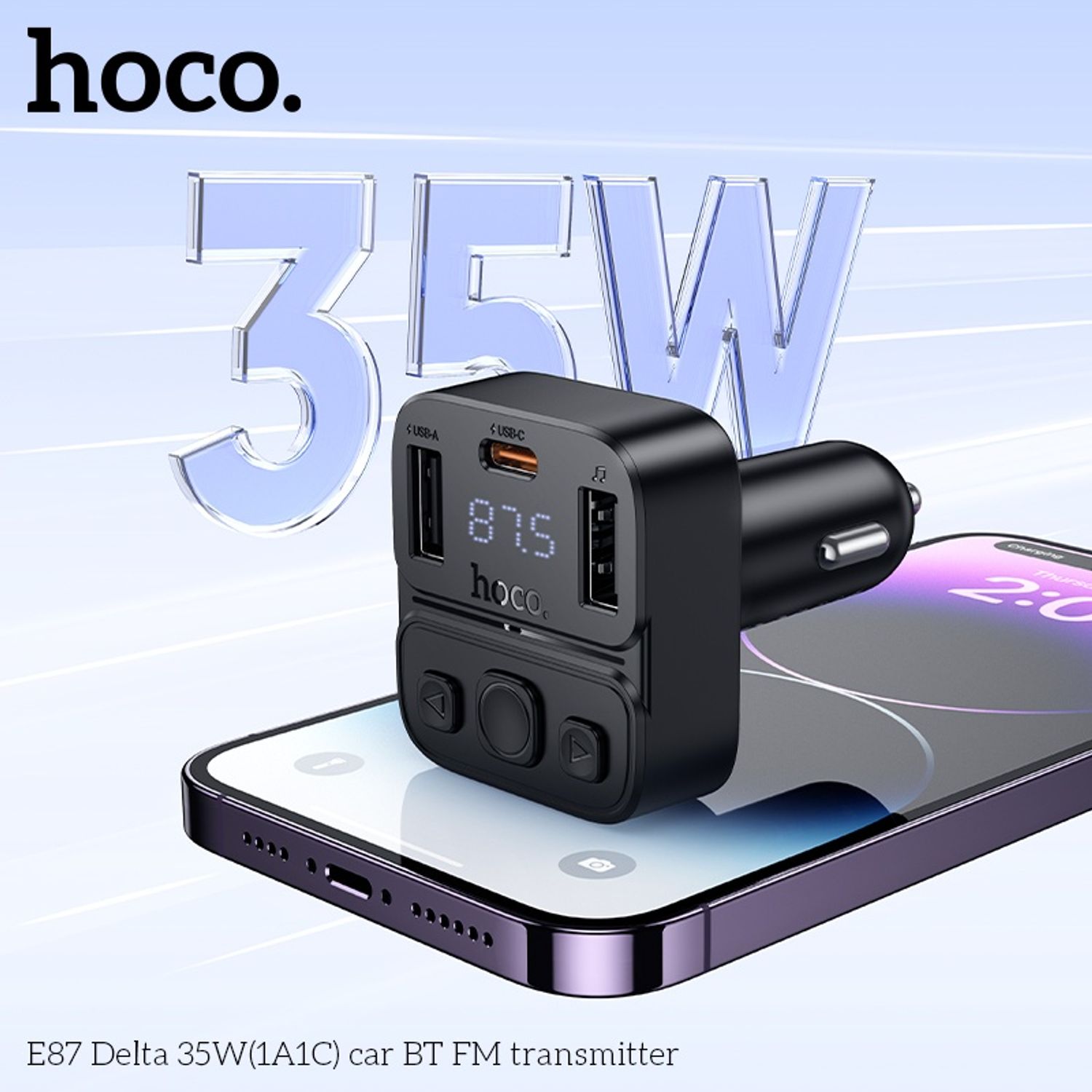 Hoco E87 машины цэнэглэгч mp3