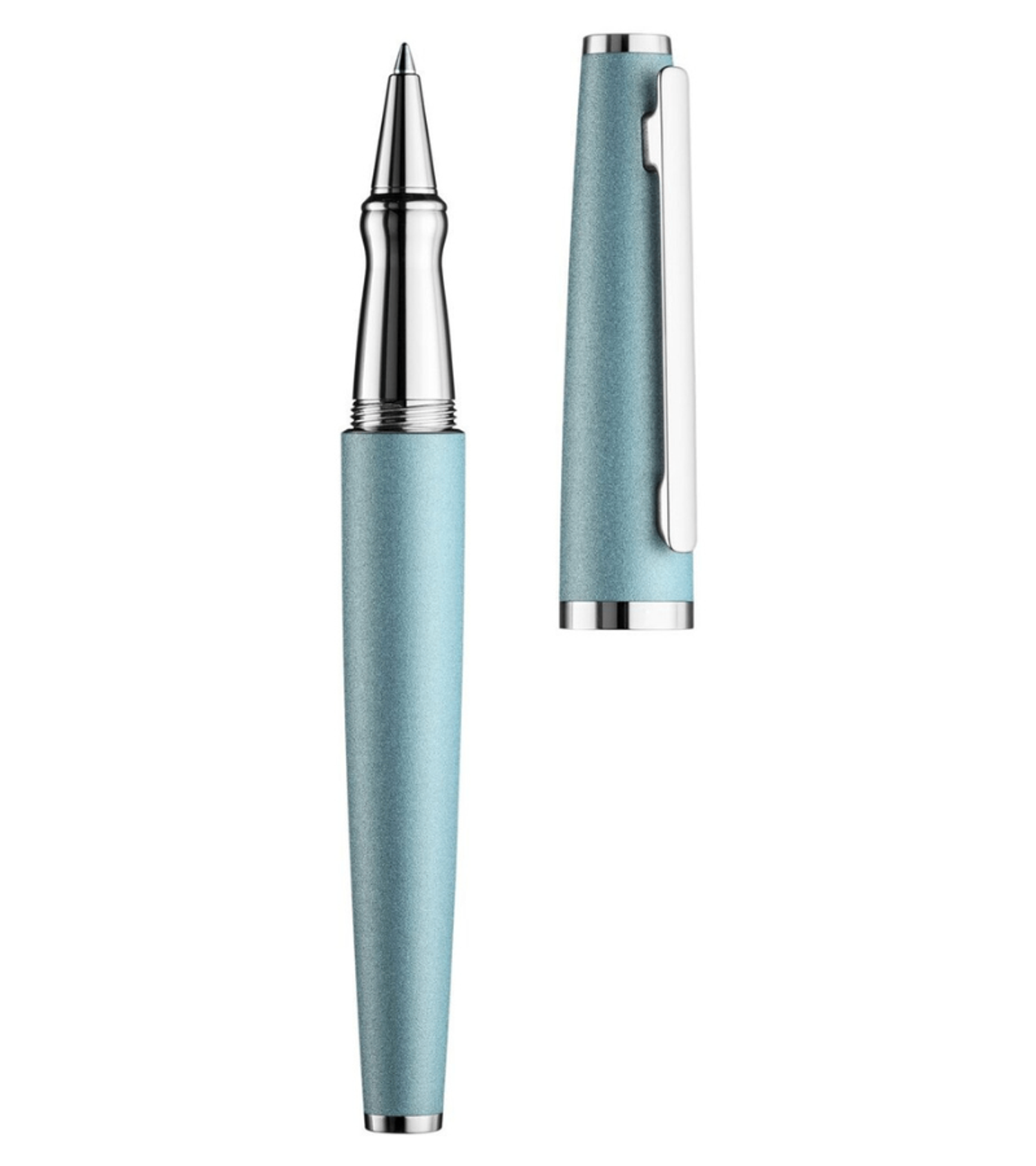 Otto-Hutt Design 06 Rollerball,arctic blue matt, fittings platinum plated