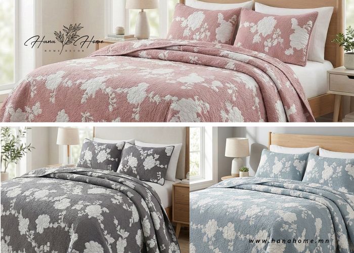 Цэвэр даавуун ширмэл өргөн орны бүтээлэг