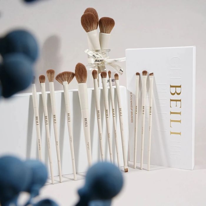 Beili 15 pcs brush set цагаан 