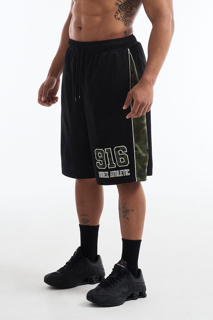 Camo Block Mesh Bermuda Shorts