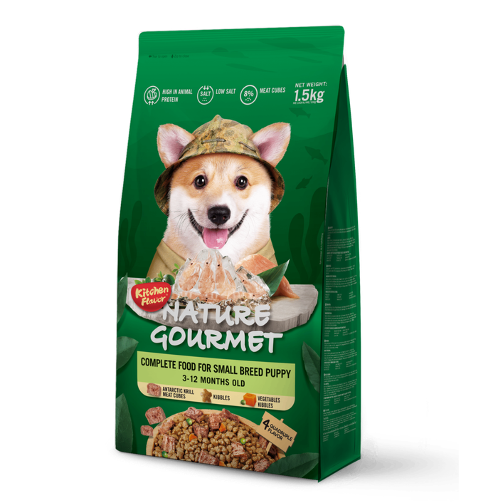 KitchenFlavor Nature Gourmet Antarctic Krill Complete Food for Small Breed Puppy1.5KG
