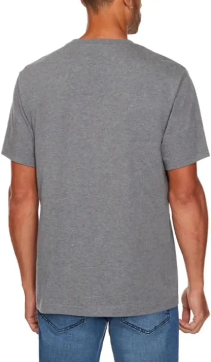CAT Men's Classic Short Sleeve Logo Tee for Men, Grey, Size L