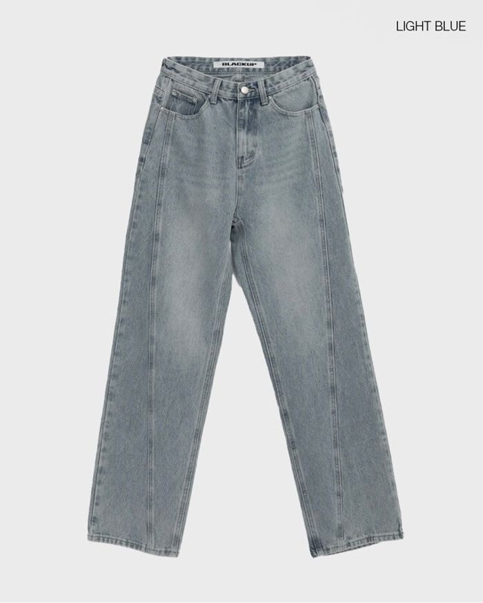 Fescal cut wide denim pants 