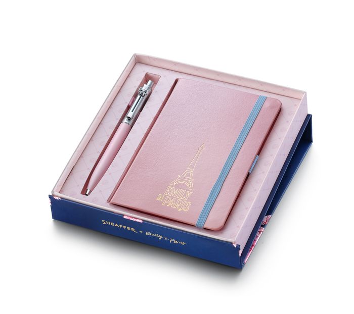 GIFT SET SHEAFFER EIP SENTINEL G321 MATT PINK BODY WITH CHROME CAP AND TRIMS BP AND PINK SMALL NB