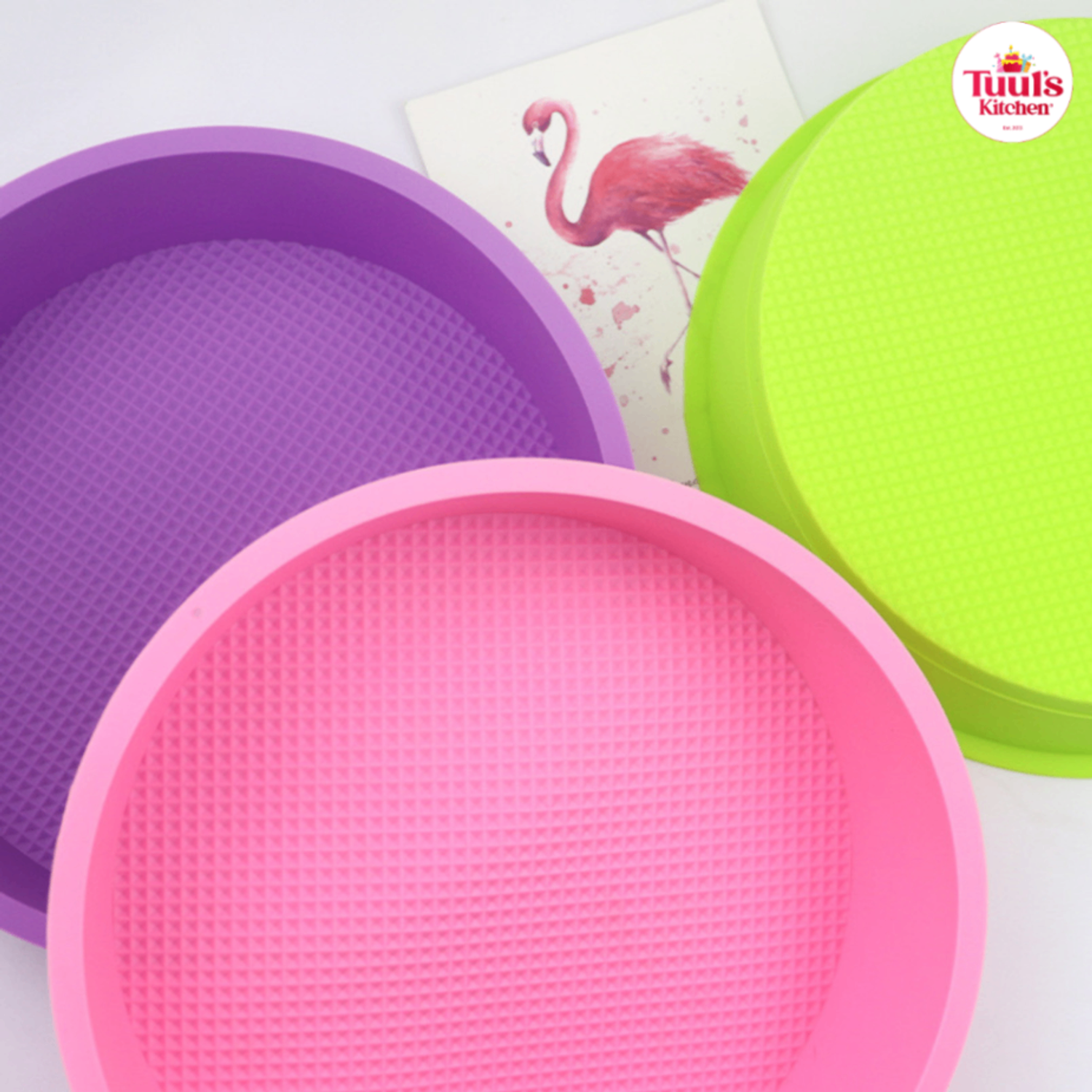 Бялууны силикон дугуй ягаан хэв 6x20cm